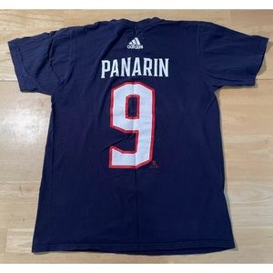 Adidas NHL T-Shirt Columbus Blue Jackets Artemi Panarin Navy Size M Hockey